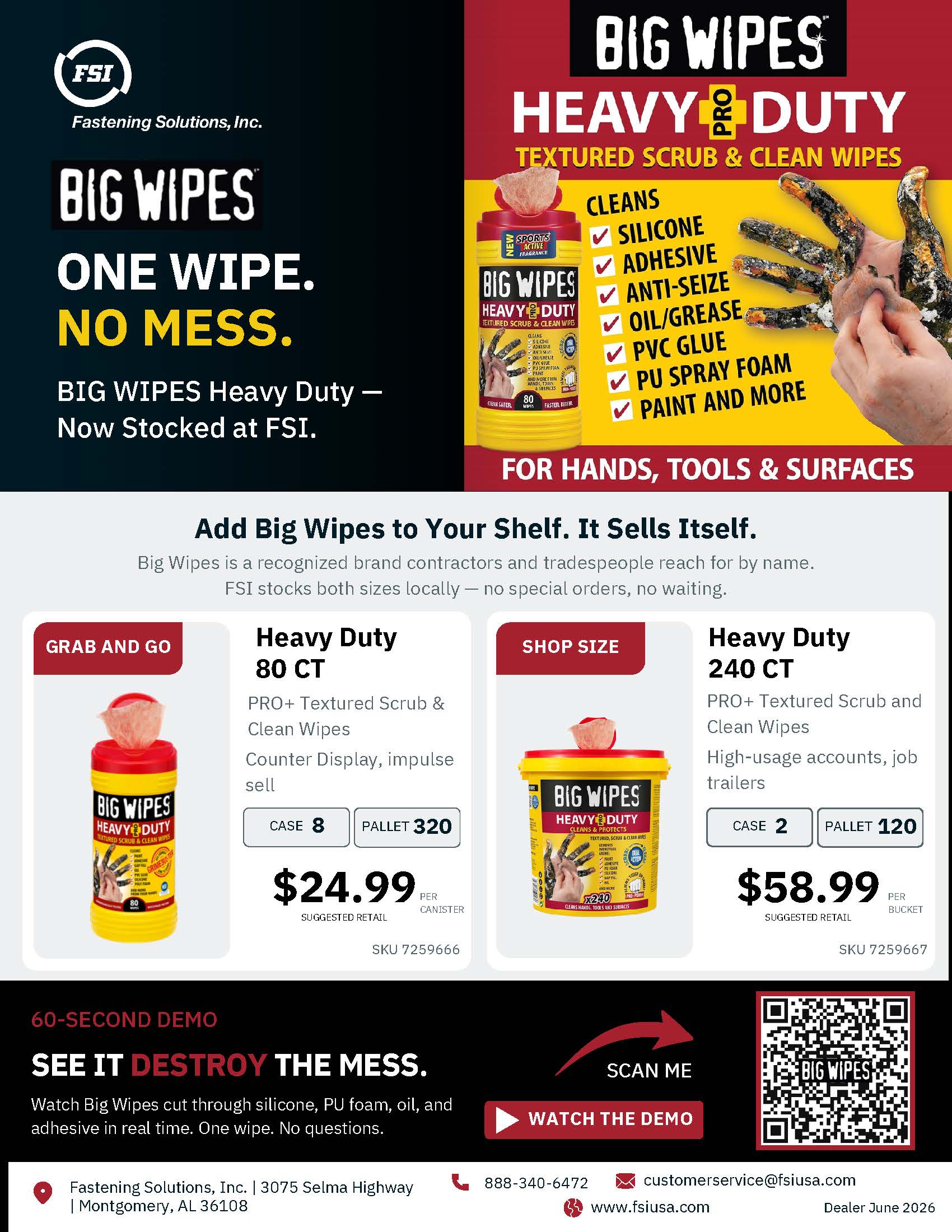 Big Wipes — Dealer Flyer