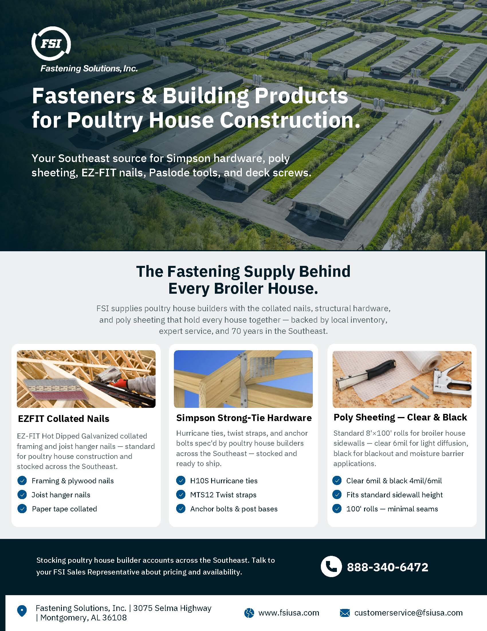 Poultry House Construction Product Line