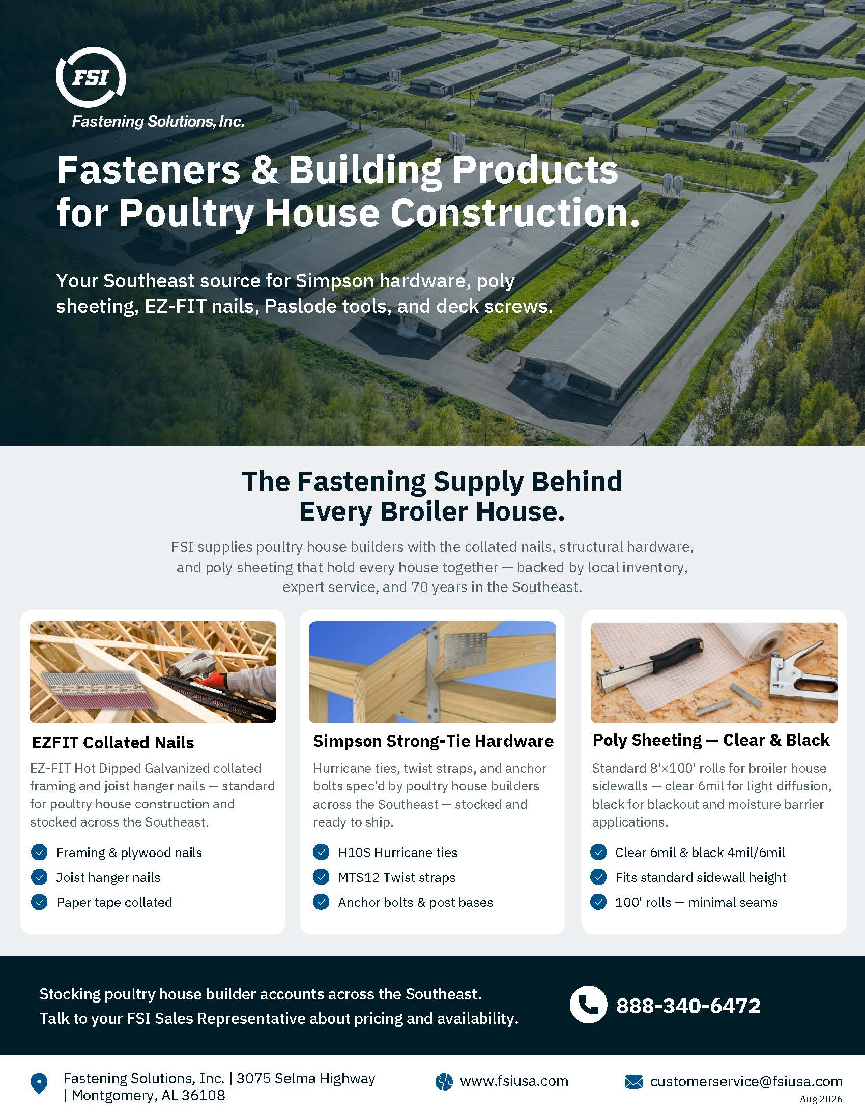 Poultry House Construction Product Line
