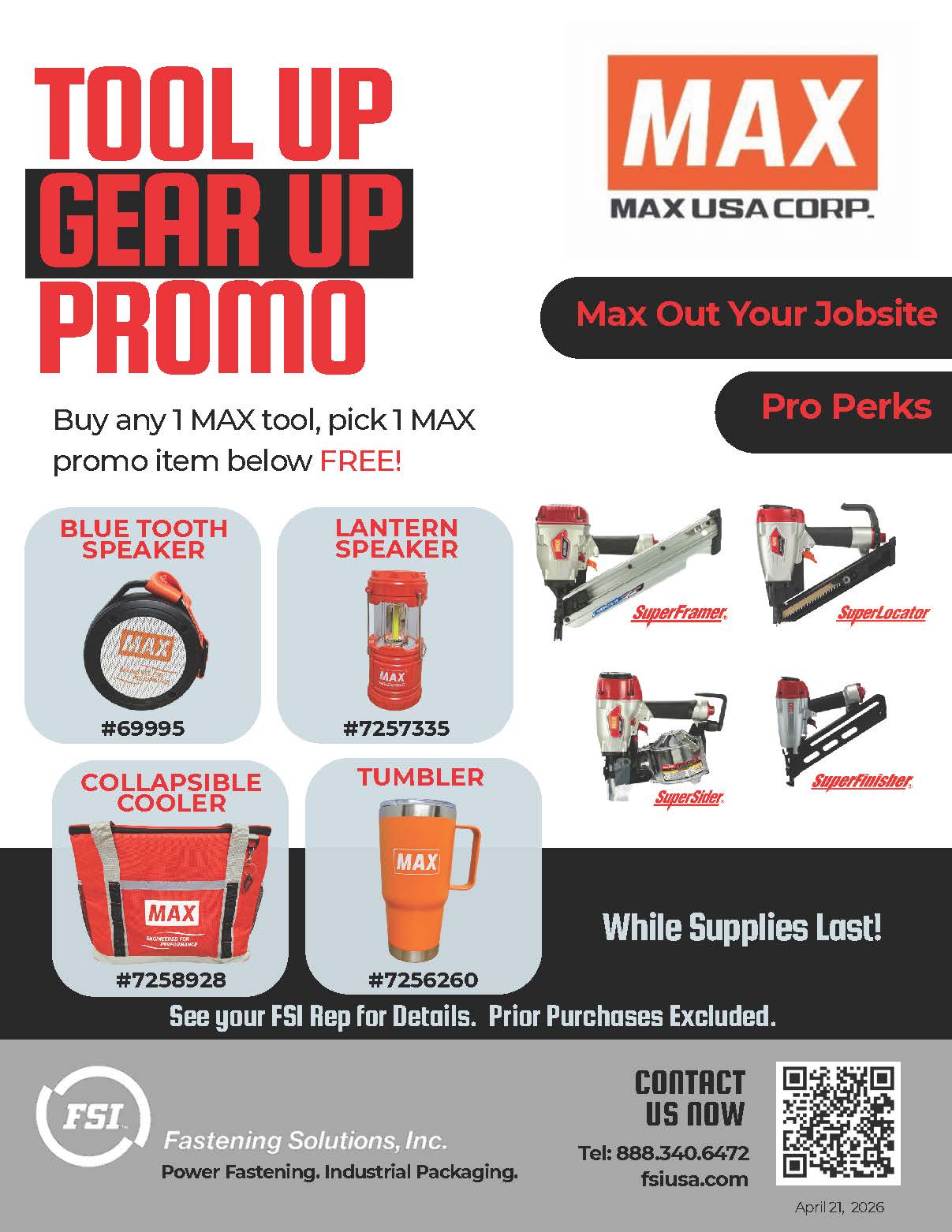 MAX Tool Up Gear Up Promo